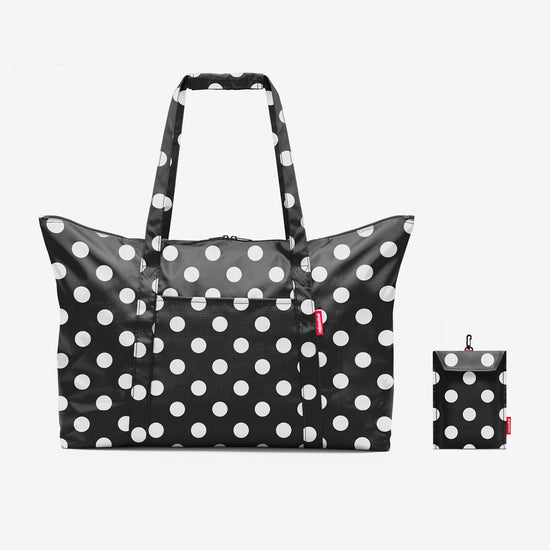 Reisenthel mini maxi travelbag dots white (Badetasche,schwarz)