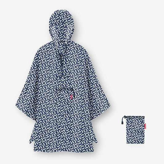 mini maxi poncho signature navy