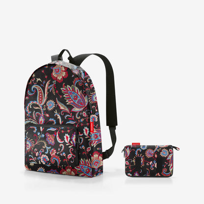 mini maxi rucksack paisley black