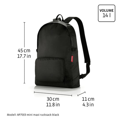 mini maxi rucksack black