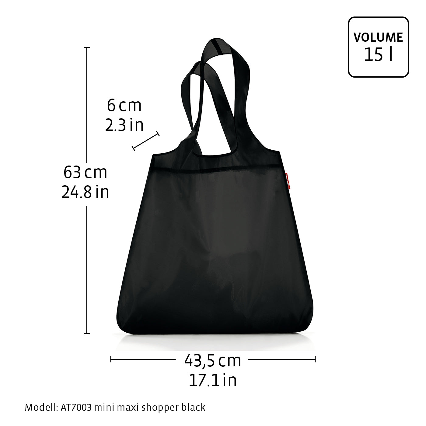 mini maxi shopper black