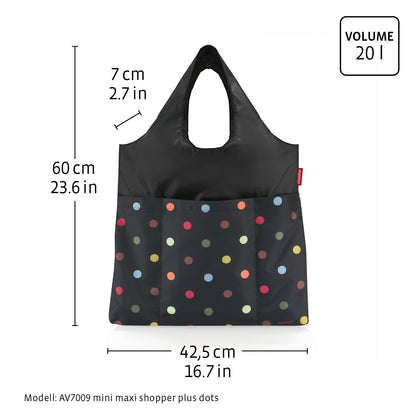 mini maxi shopper plus dots