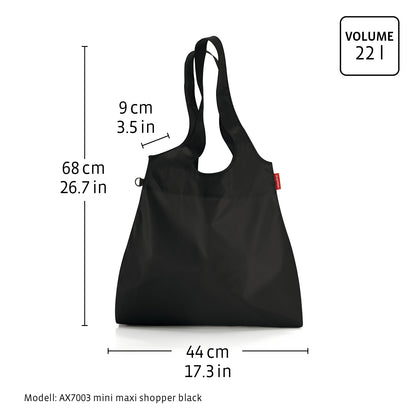 mini maxi shopper L black