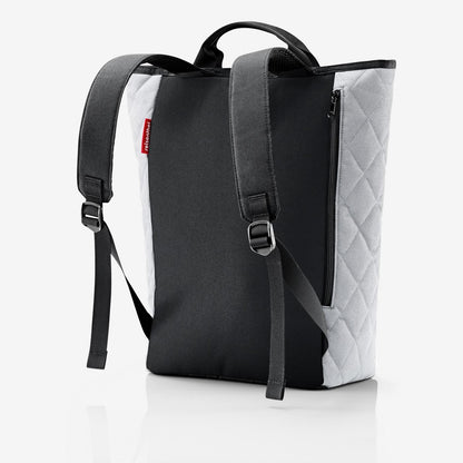 shopper-backpack rhombus light grey