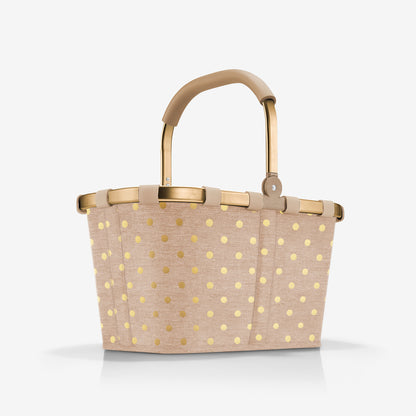 carrybag frame metallic dots coffee