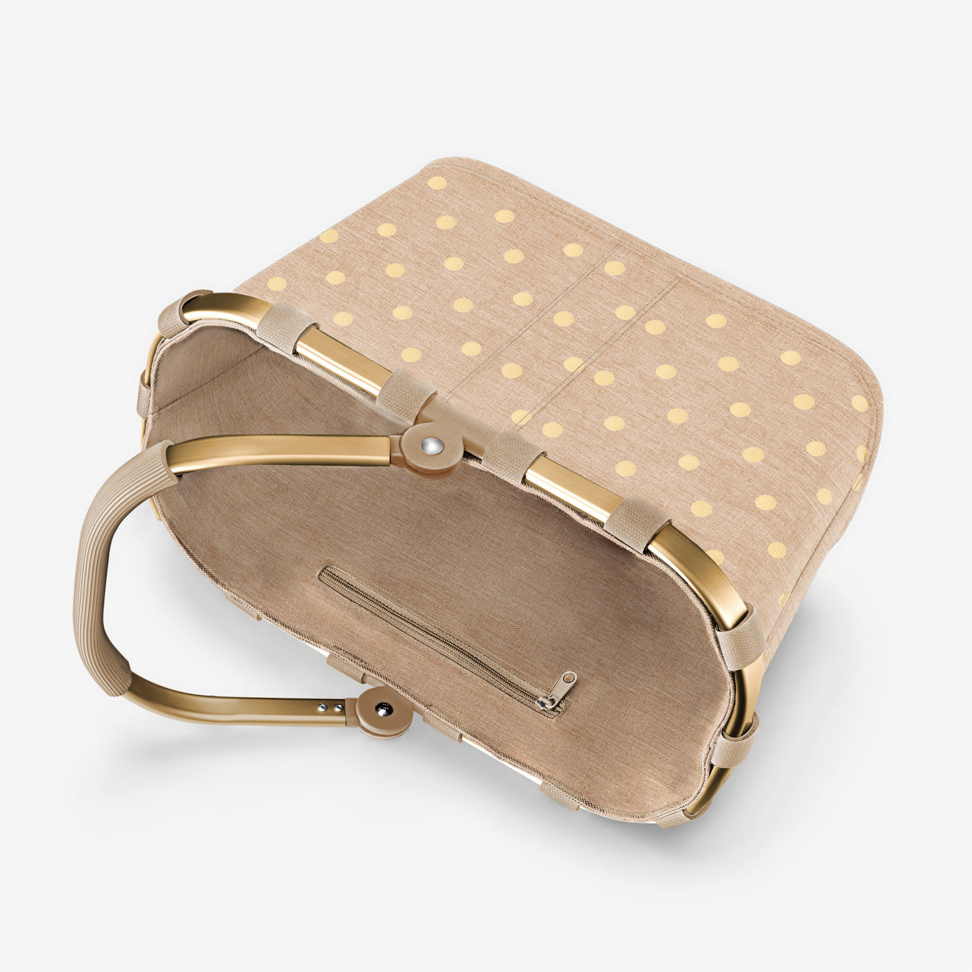 carrybag XS frame metallic dots coffee