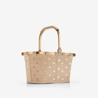 carrybag XS frame metallic dots coffee