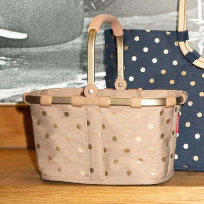 carrybag XS frame metallic dots coffee