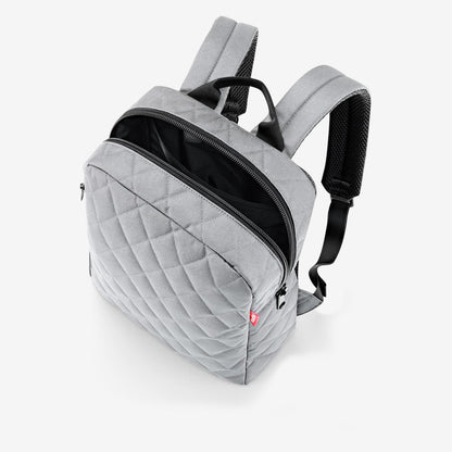 classic backpack M rhombus light grey