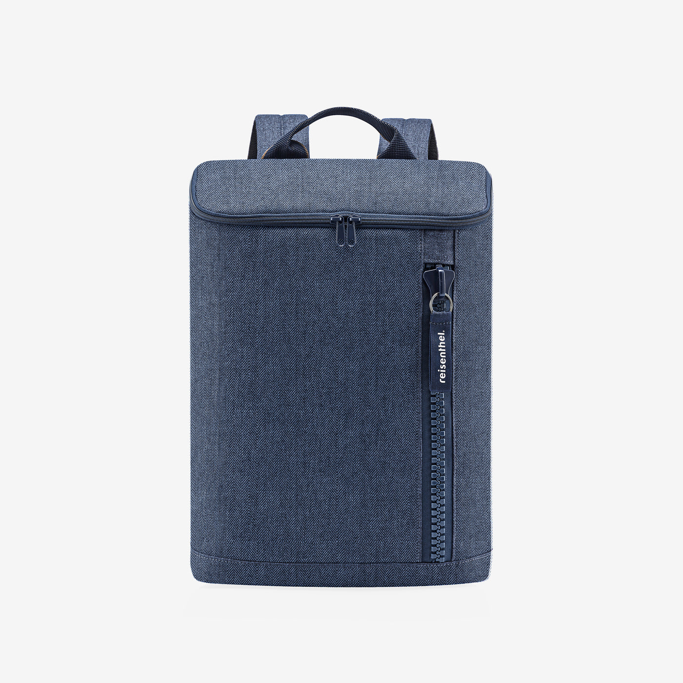 overnighter-backpack M herringbone dark blue