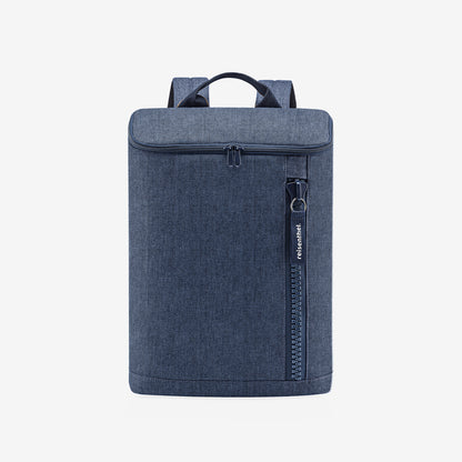 overnighter-backpack M herringbone dark blue