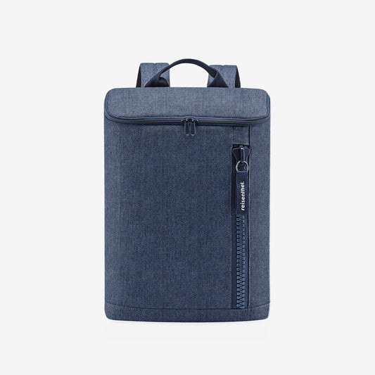 overnighter-backpack M herringbone dark blue