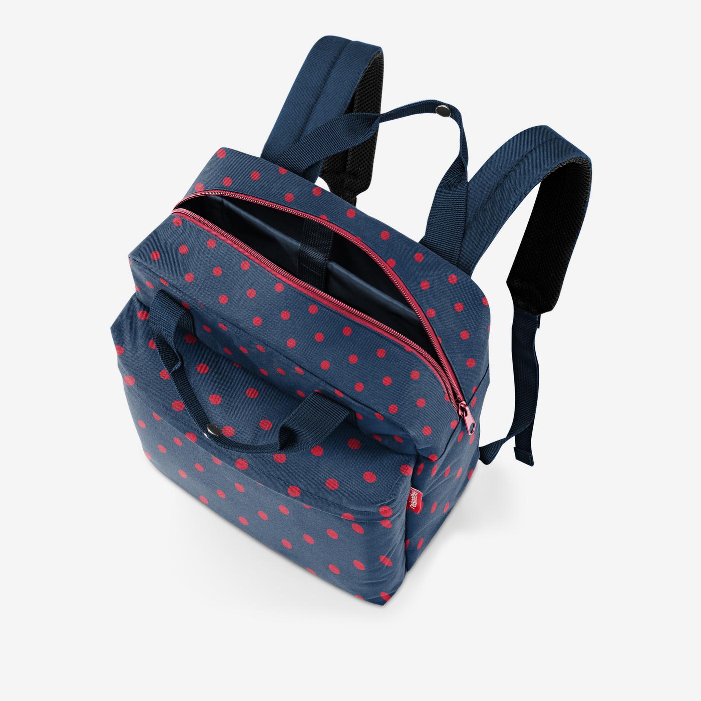 allday backpack M mixed dots red