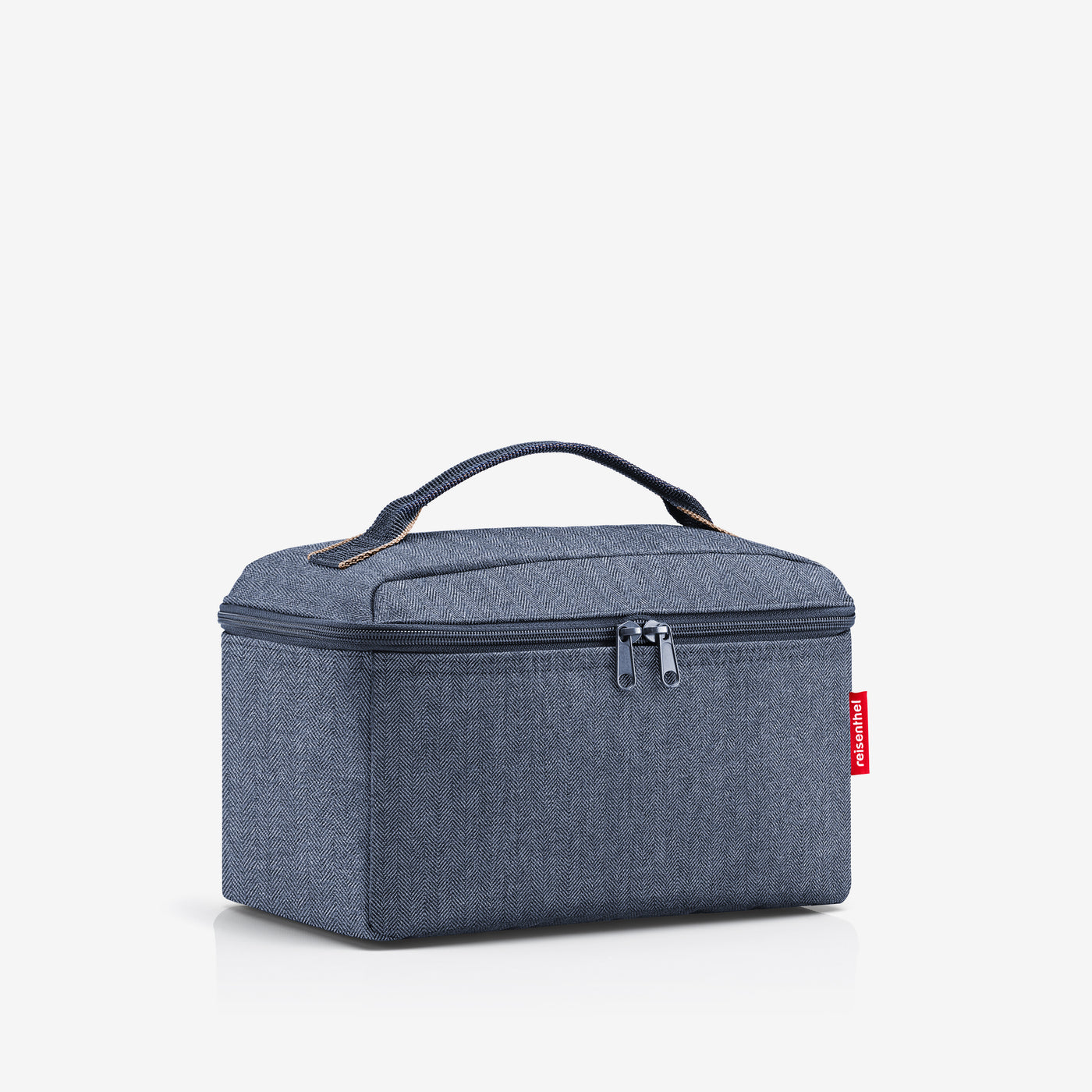 beautycase herringbone dark blue