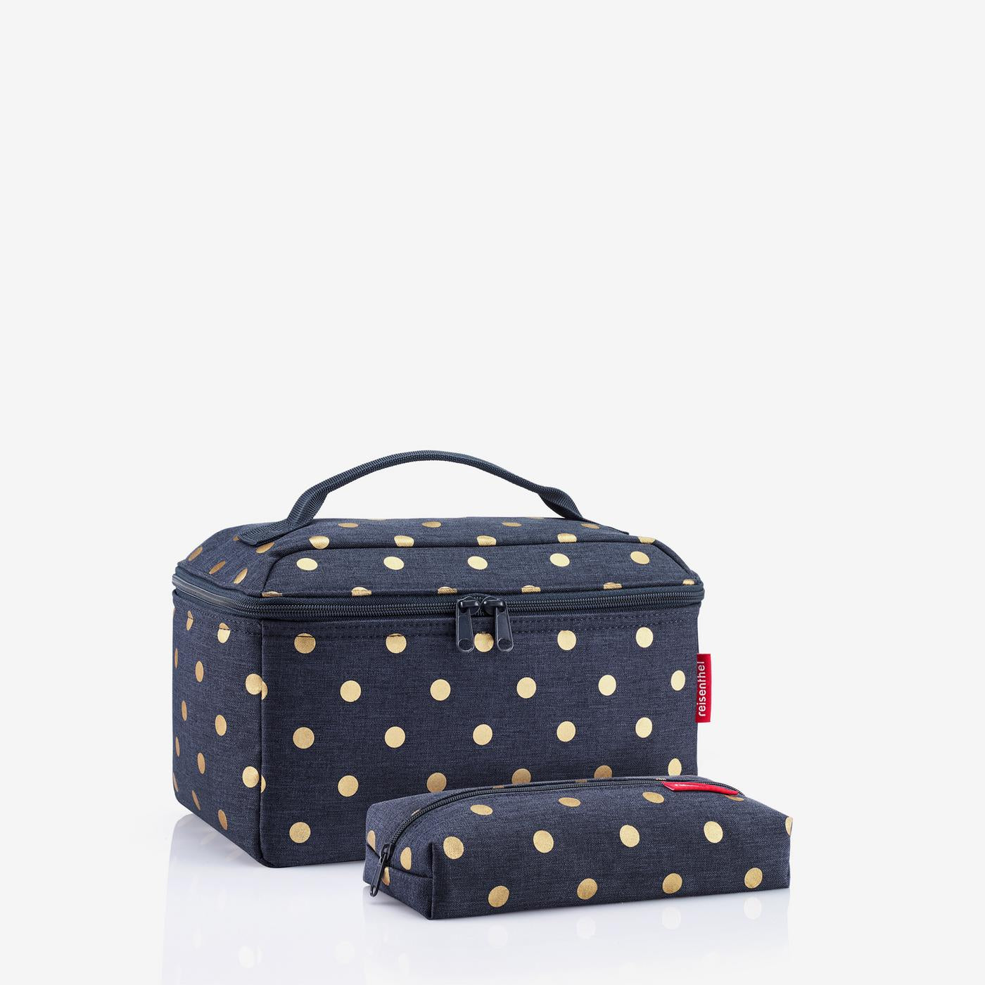 beautycase set #1 metallic dots blue