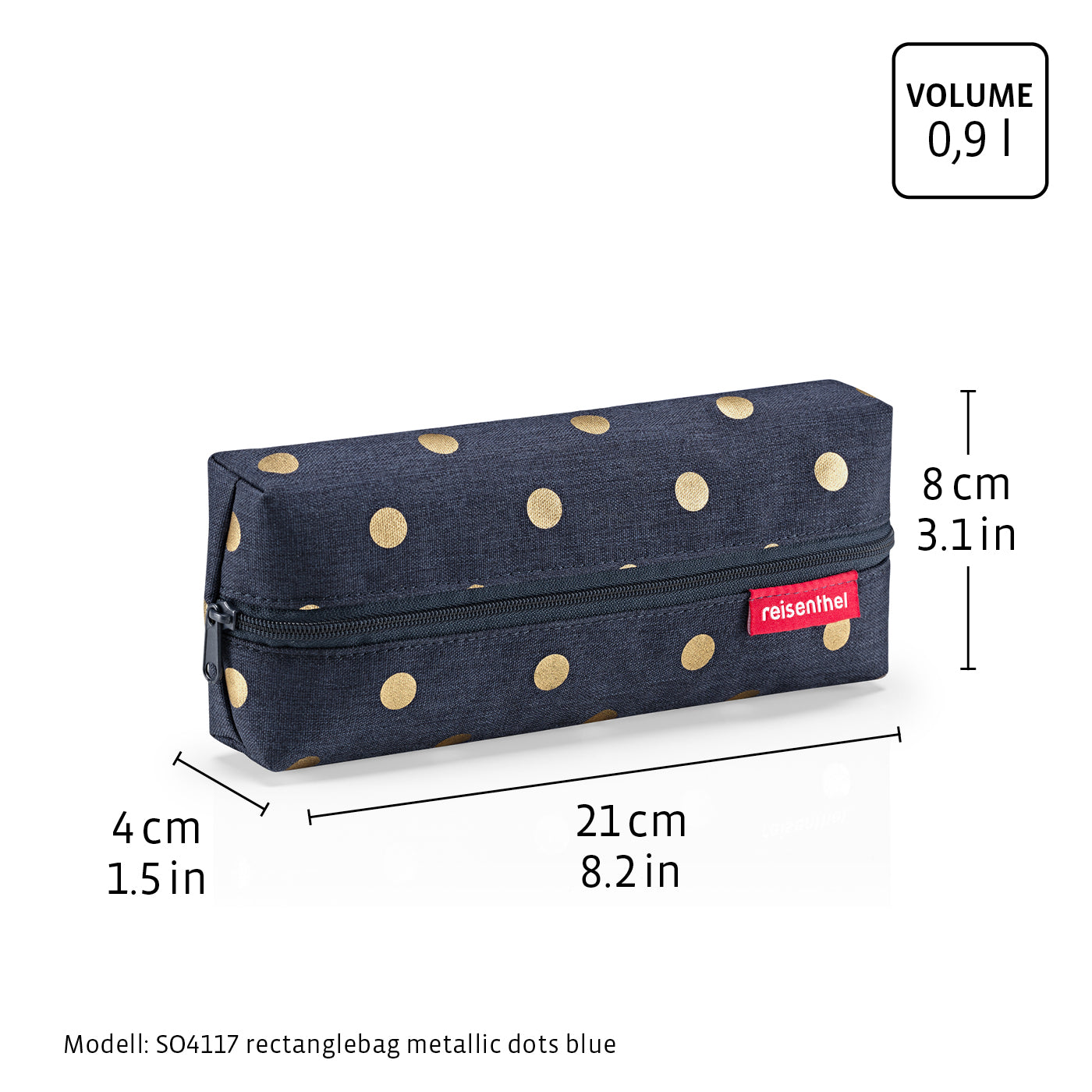 beautycase set #1 metallic dots blue