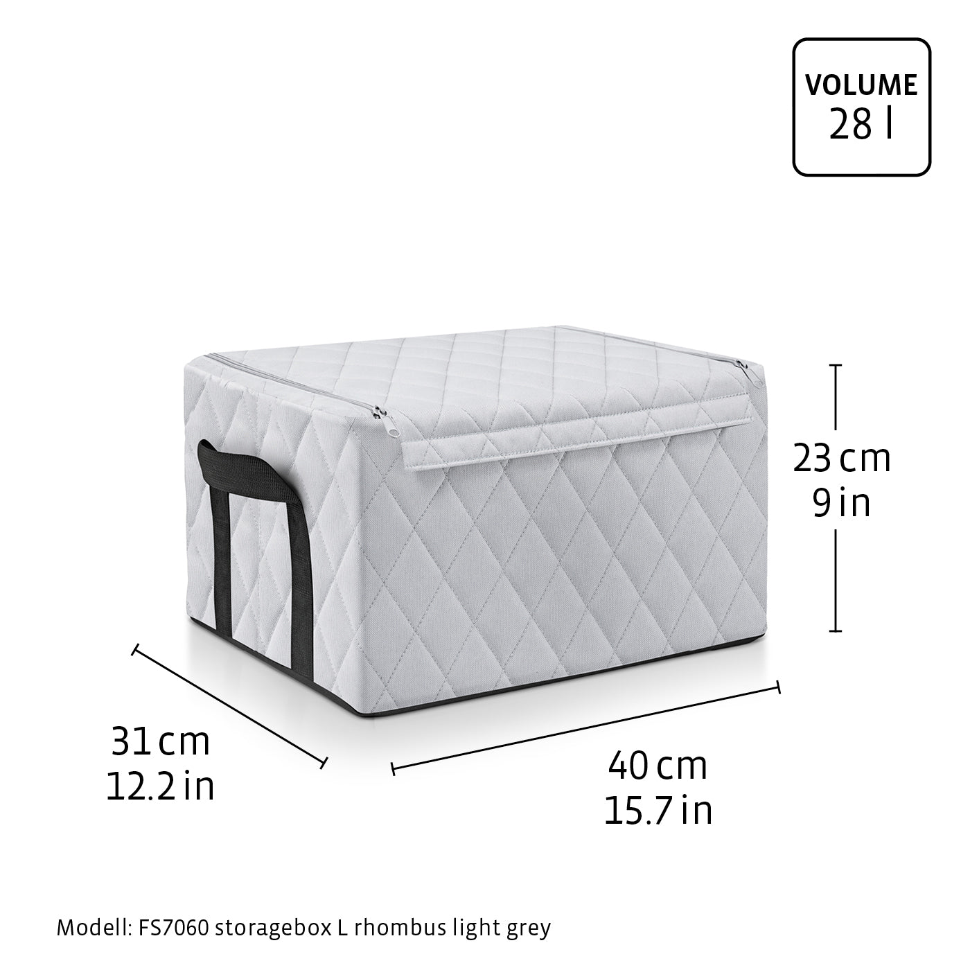 storagebox M rhombus light grey