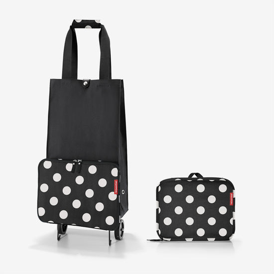 Reisenthel foldabletrolley dots white (Einkaufstrolley faltbar,schwarz)