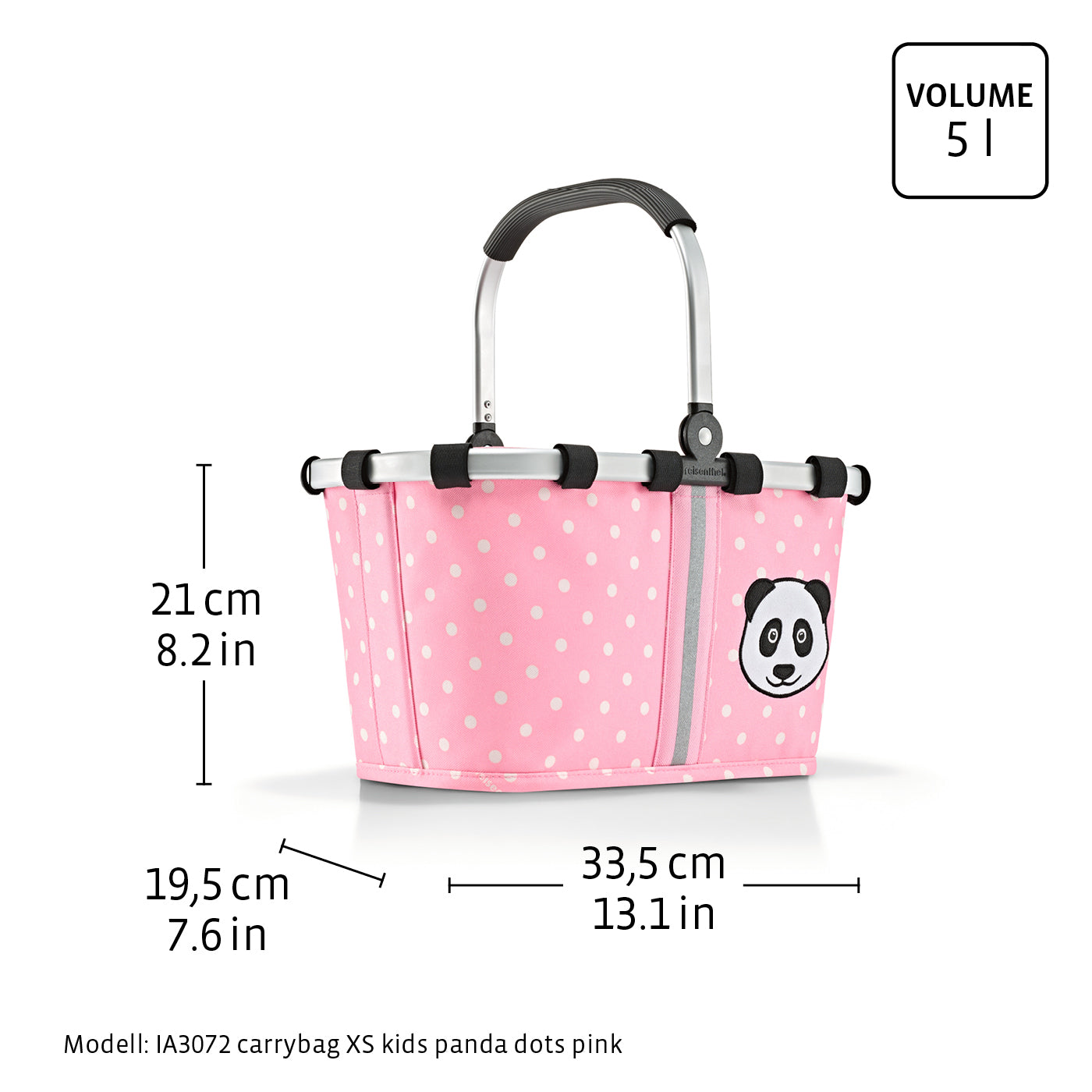 carrybag XS kids panda dots pink