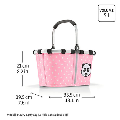 carrybag XS kids panda dots pink