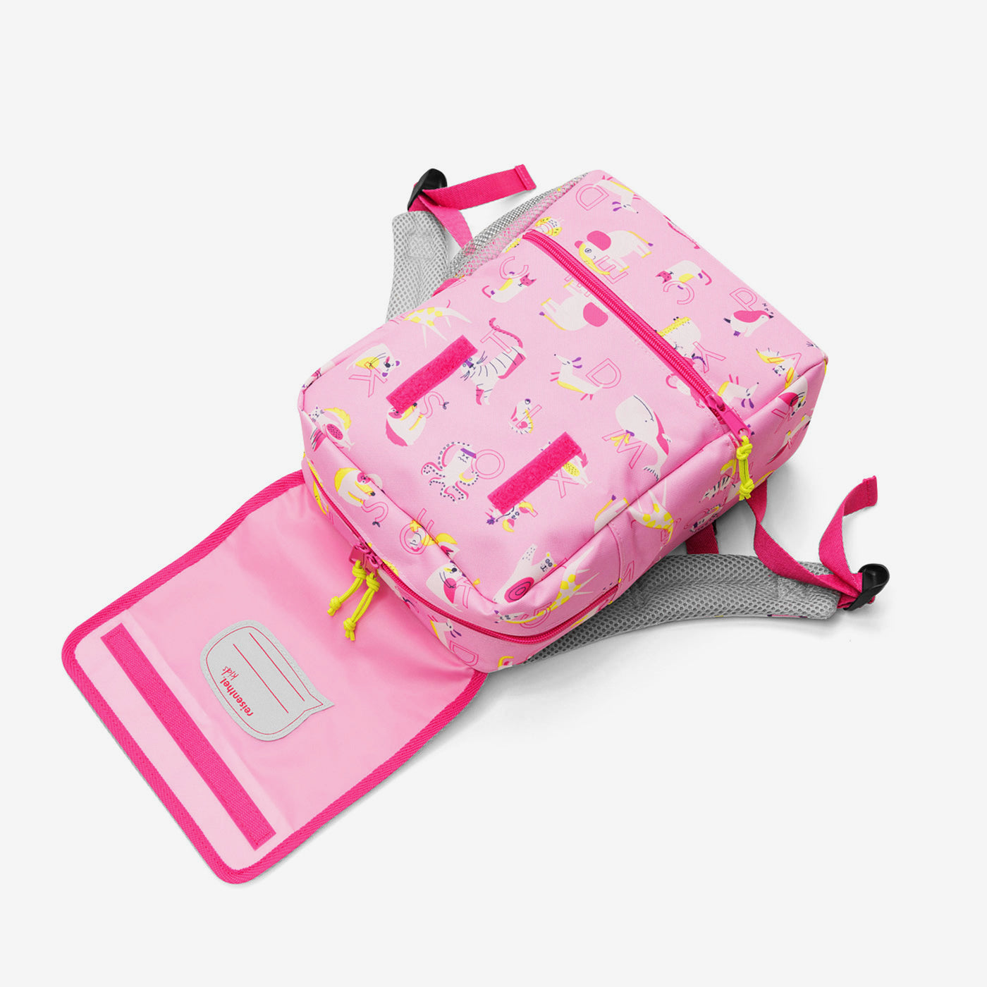 backpack kids abc friends pink