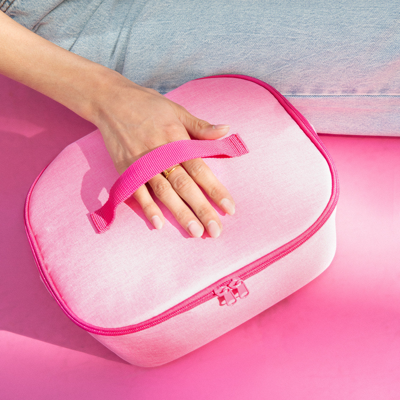 coolerbag M pocket twist pink