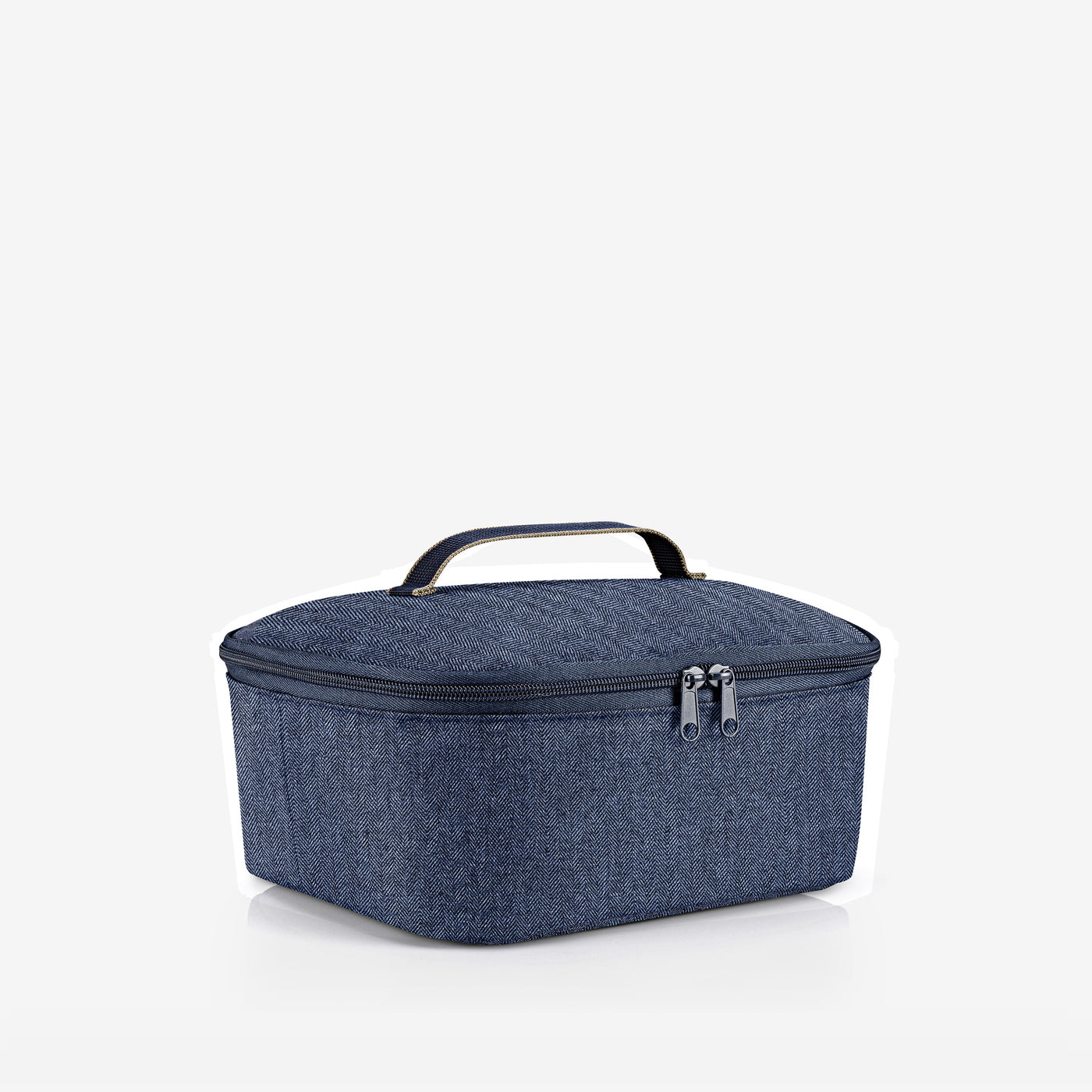 coolerbag M pocket herringbone dark blue