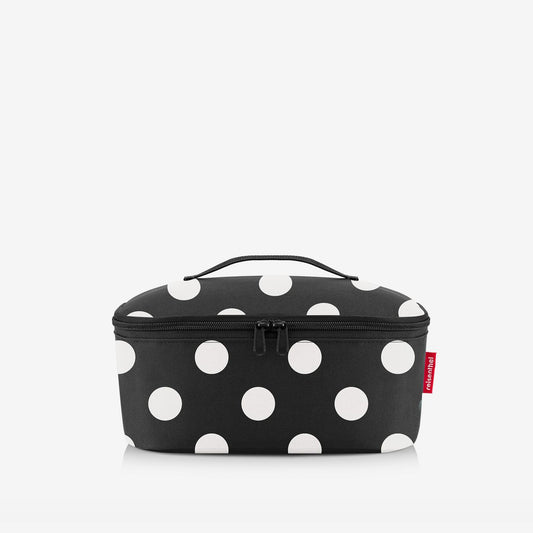 coolerbag M pocket dots white