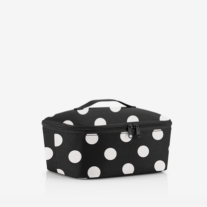 coolerbag M pocket dots white