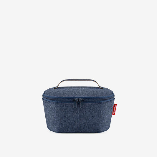 coolerbag S pocket herringbone dark blue