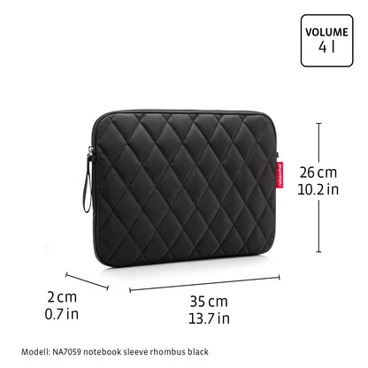 notebook sleeve rhombus black