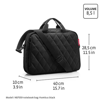 notebook bag rhombus black