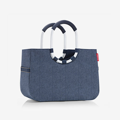 loopshopper L herringbone dark blue