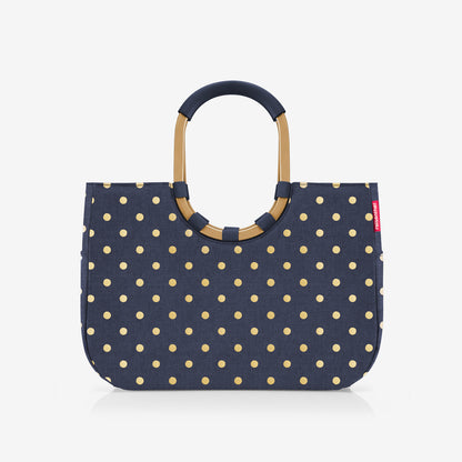 loopshopper L frame metallic dots blue