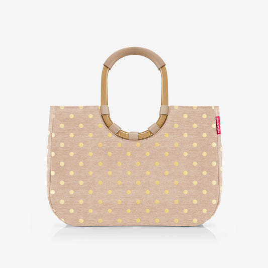 loopshopper L frame metallic dots coffee