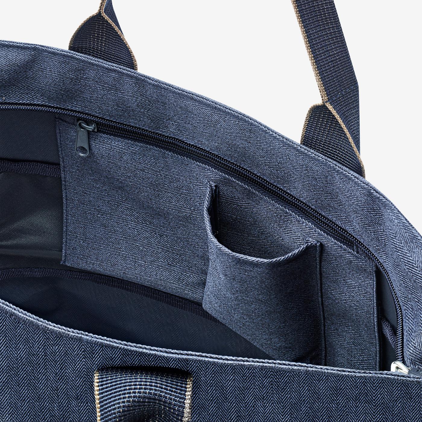 shopper e1 herringbone dark blue