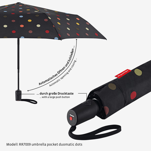 umbrella pocket duomatic mixed dots red