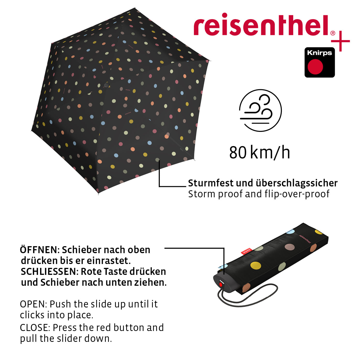 umbrella pocket mini dots