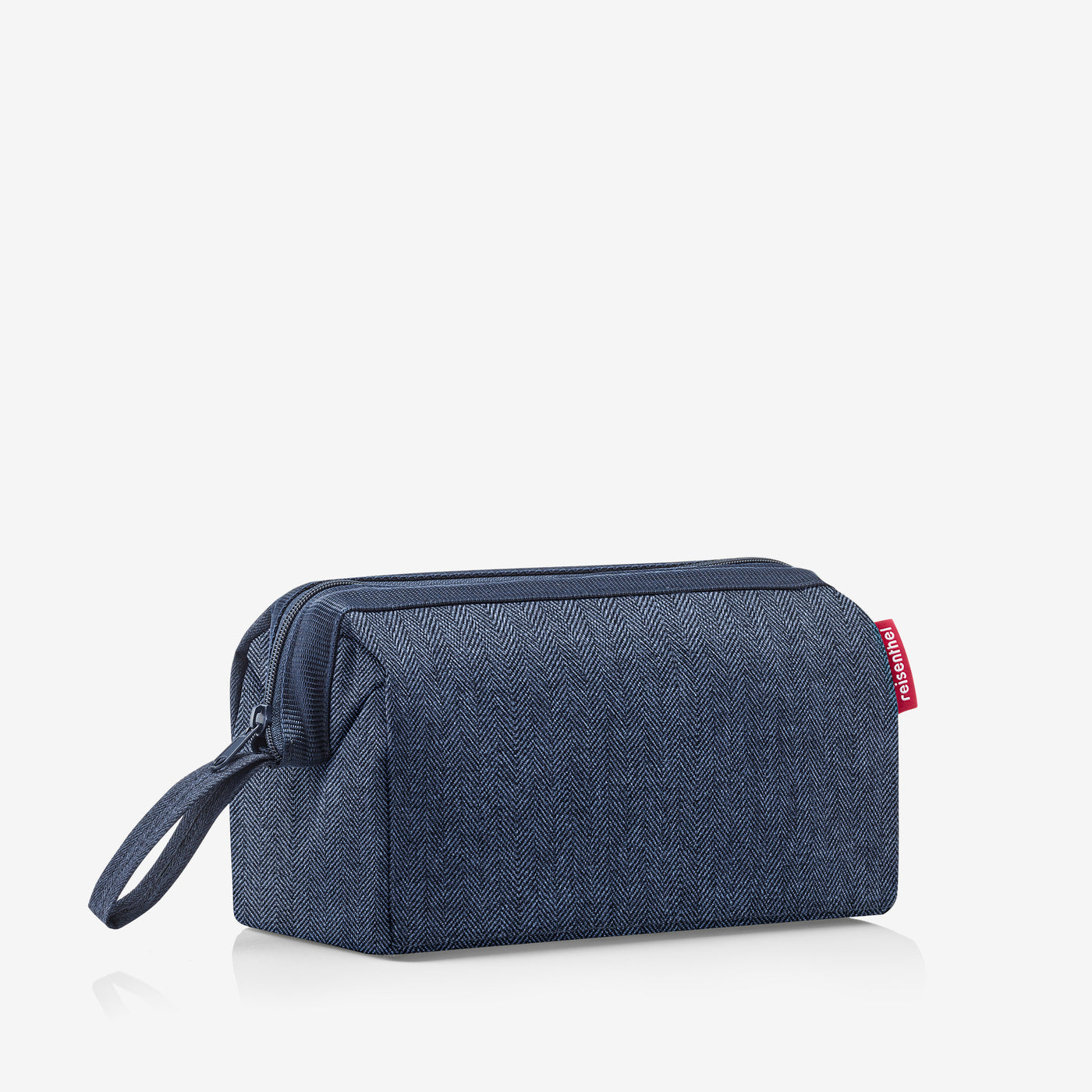 travelcosmetic herringbone dark blue