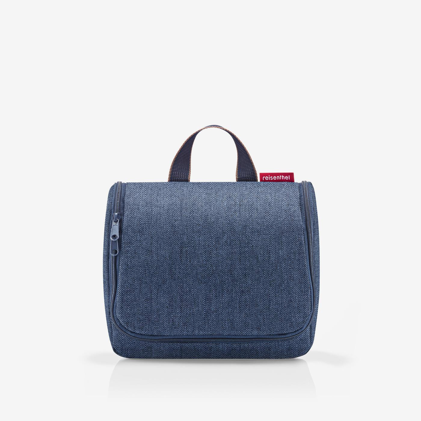 toiletbag herringbone dark blue