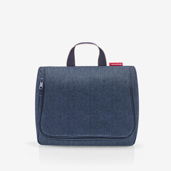 toiletbag XL herringbone dark blue