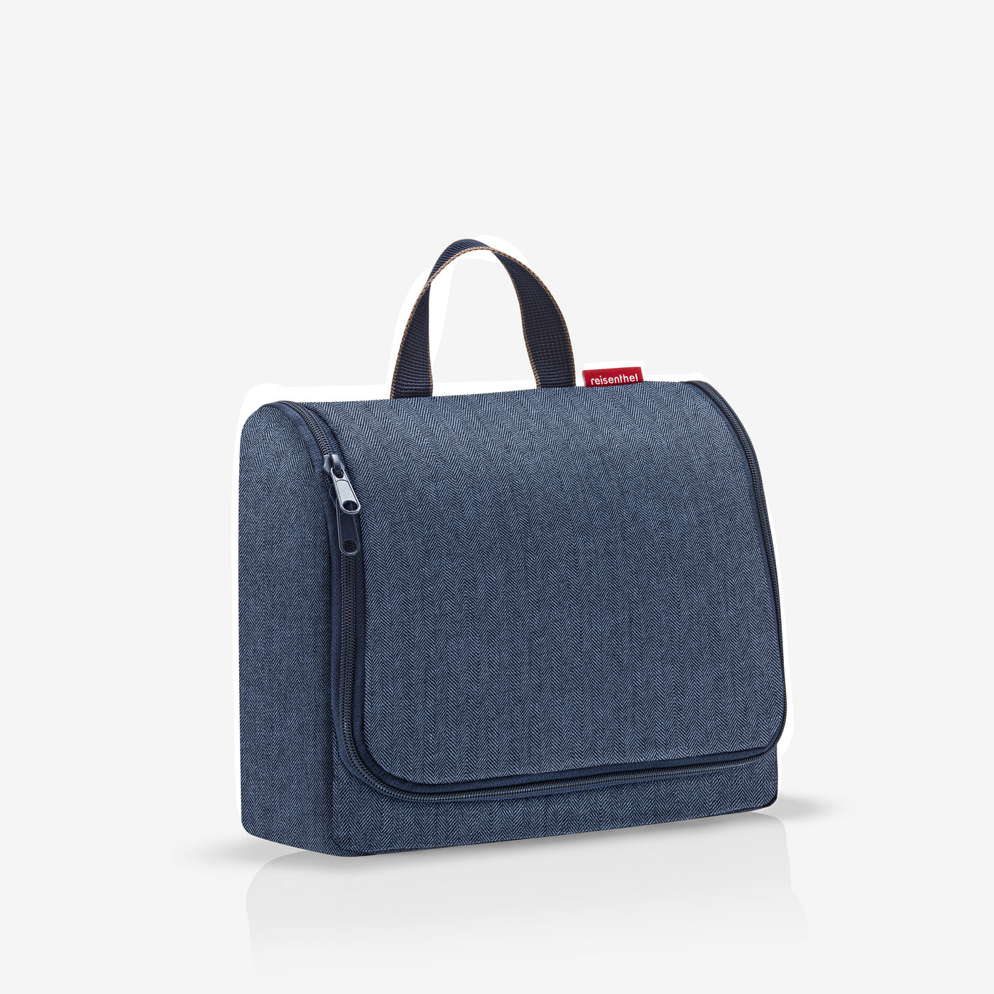 toiletbag XL herringbone dark blue