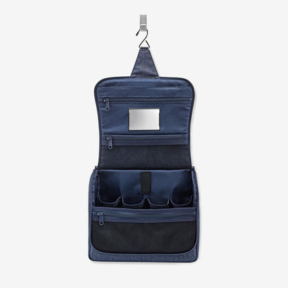 toiletbag XL herringbone dark blue