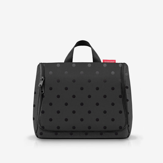 toiletbag XL glossy dots black