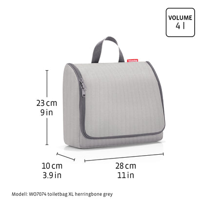 toiletbag XL herringbone grey