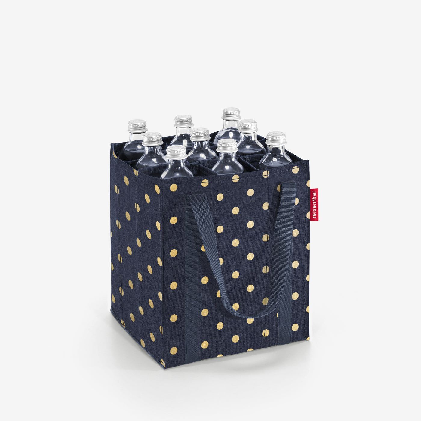 bottlebag metallic dots blue