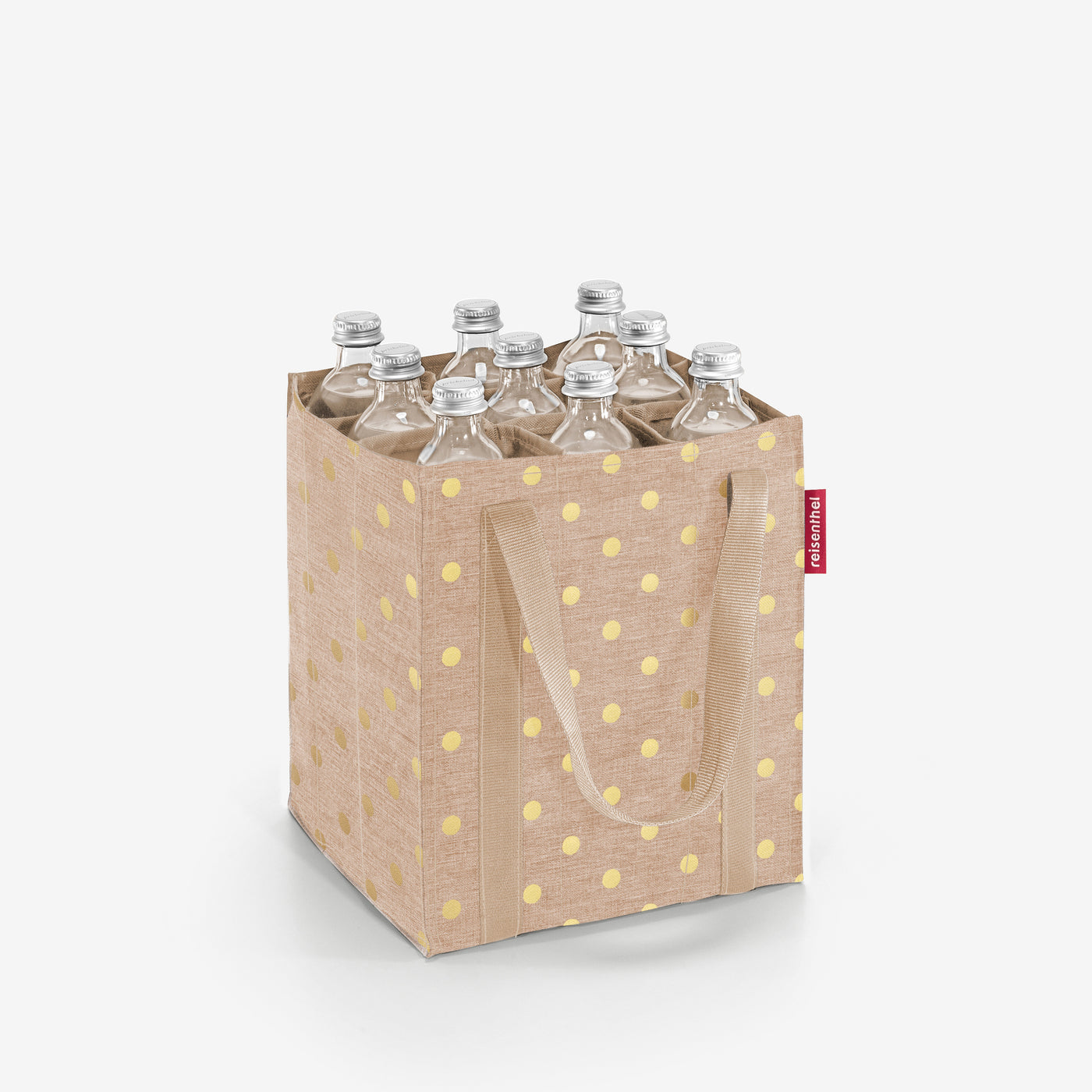 bottlebag metallic dots coffee