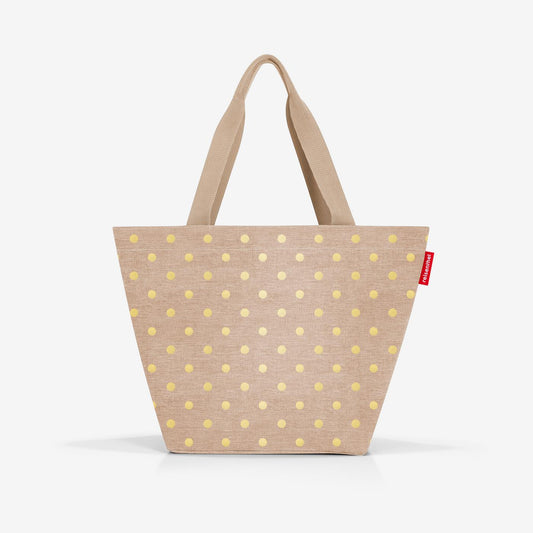 shopper M metallic dots coffee