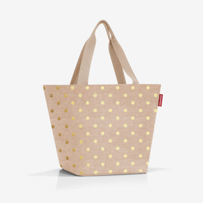 shopper M metallic dots coffee